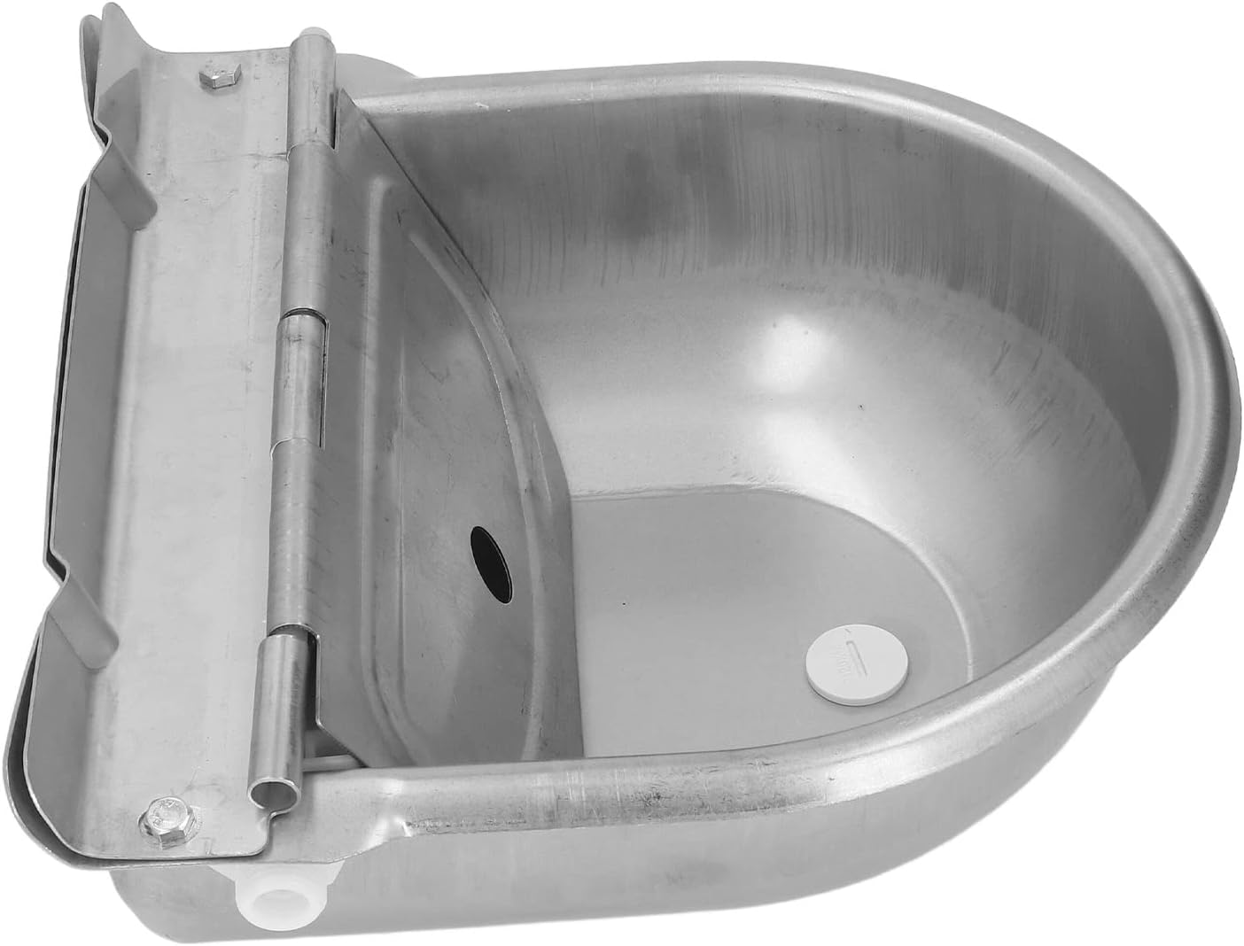 CHICIRIS Cow Drinking Bowl, Stainless Steel Automatic Water Feeder for Cattle and Horses, with Float Ball Clamshell Valve System, Easy to and Fix on Wall Fence