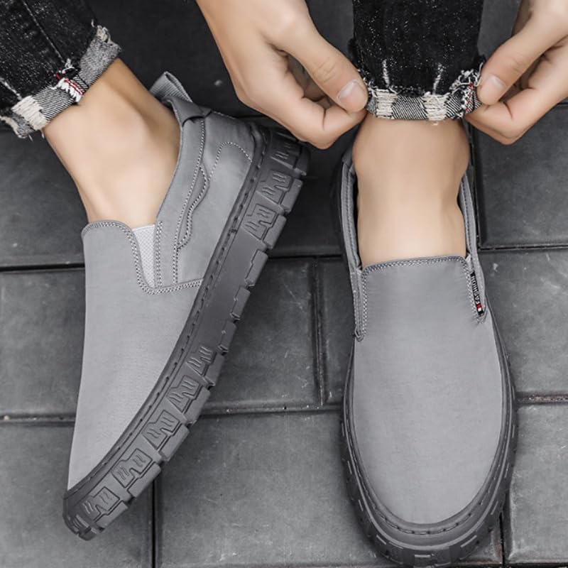 Men's Breathable Canvas-Bottom Casual Skate Shoes with Lace-Up Design - Ideal for Outdoor Leisure & Daily Wear - Image 2