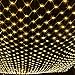 Dazzle Bright Christmas 200 LED Net Lights, 9.8 FT x 6.6 FT Connectable Mesh Lights Clear Wire with 8 Lighting Modes, Christmas Decorations for Indoor Outdoor Bush Yard Garden Decor (Warm White)