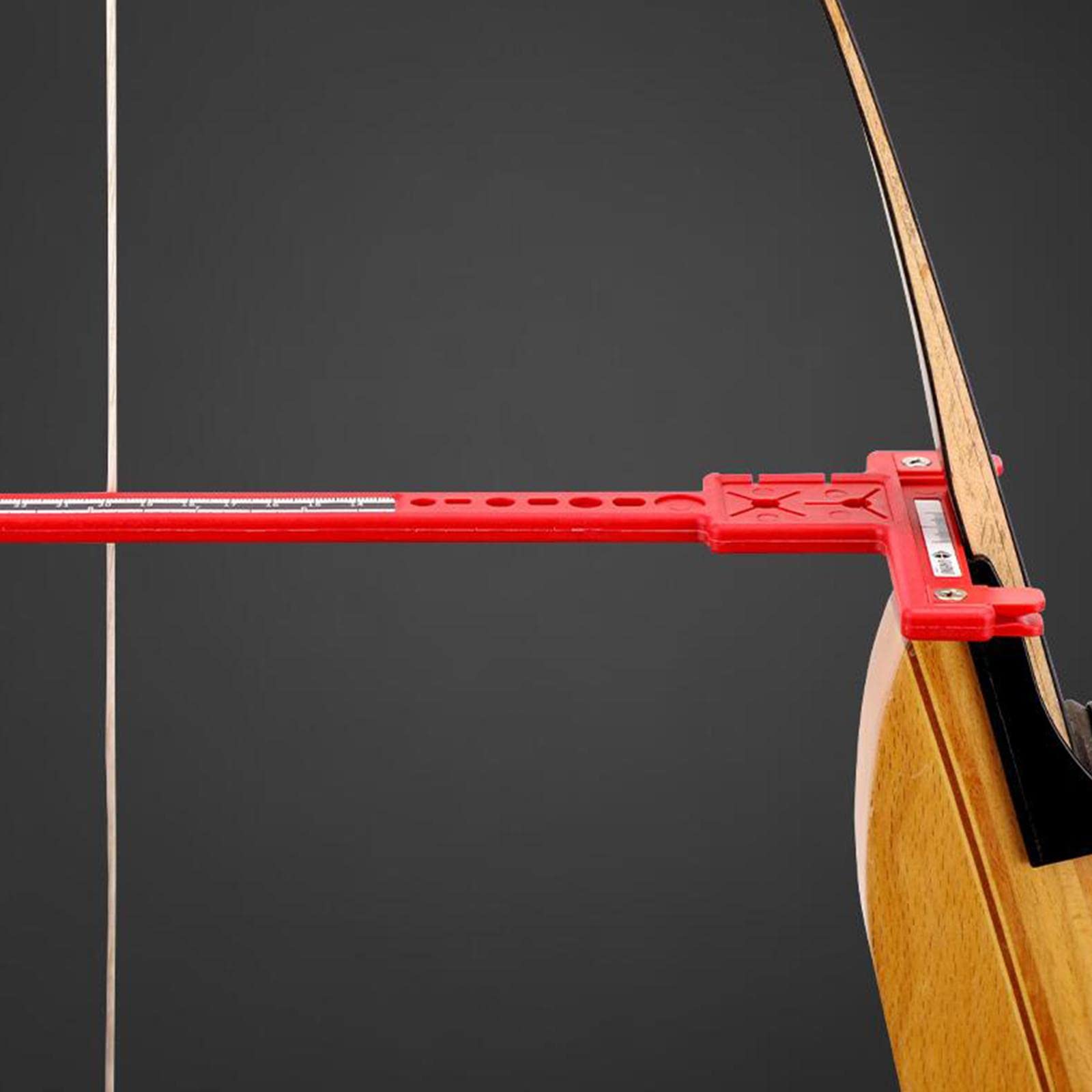 THE STYLE SUTRA Archery T Shape Bow Square Ruler for Hunting Recurve and Compound Bows Red