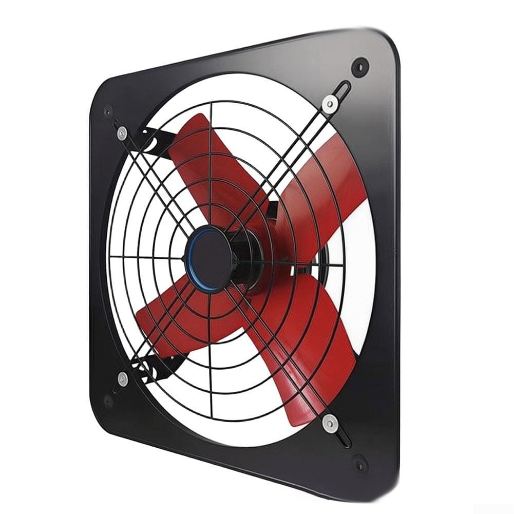 Ventilador extractor de pared de 12 pulgadas, 1380 m³/h, silencioso, para cocina, salida de aire, con conducto de aire giratorio, 45 W para fuerte
