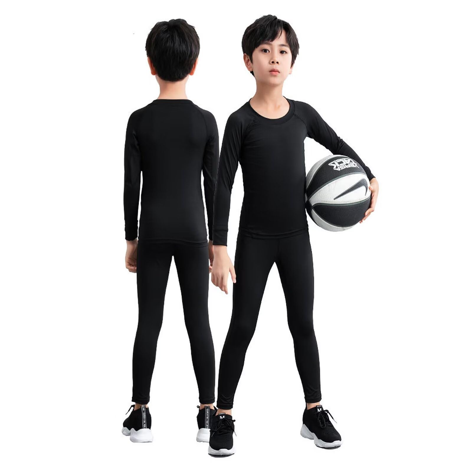 Conjunto de capa base térmica para niños, juego de compresión para niños, juego de compresión para niños