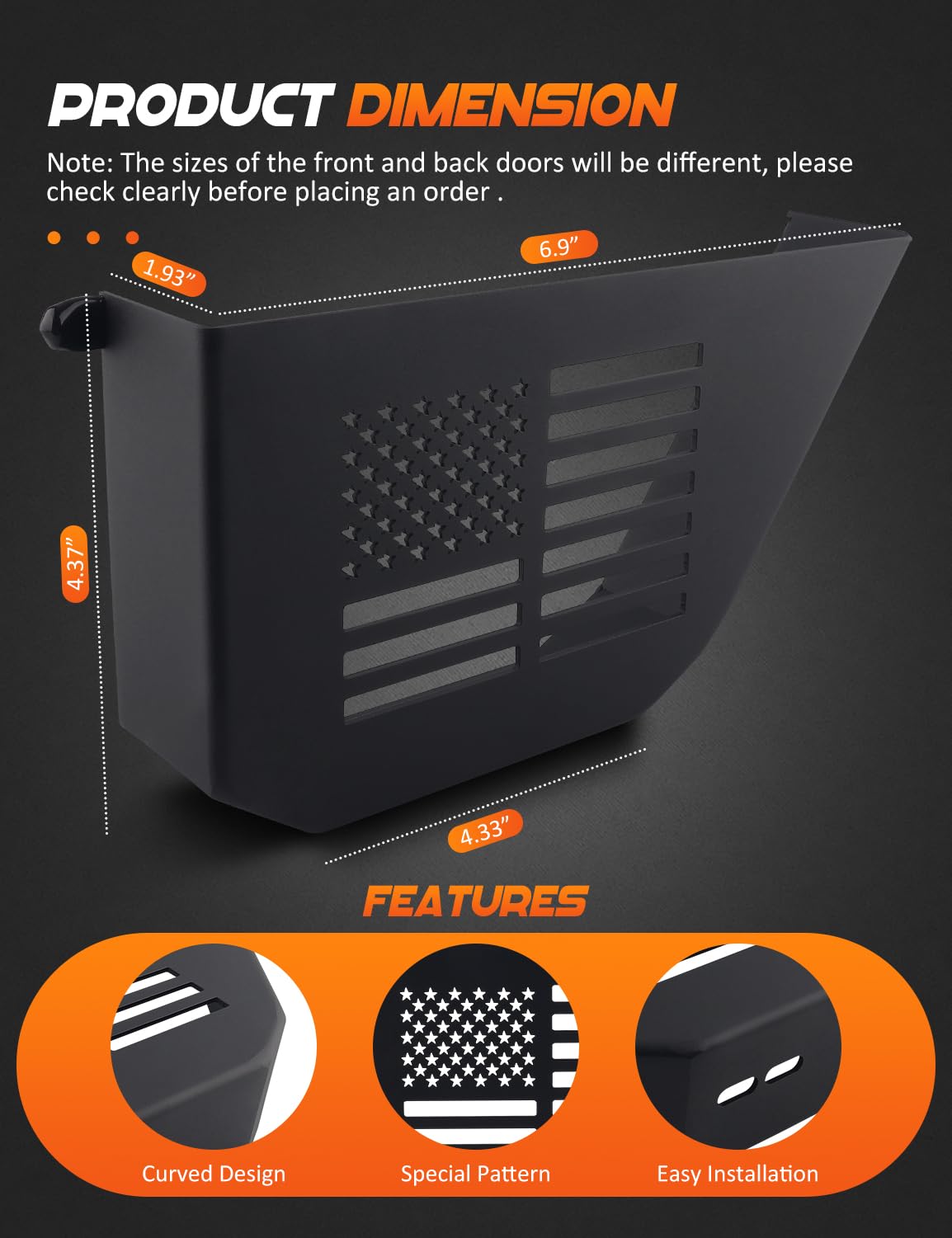 JK Lot de 2 organiseurs de rangement pour porte arrière en acier inoxydable compatible avec Jeep Wrangler JK JKU 2007-2018