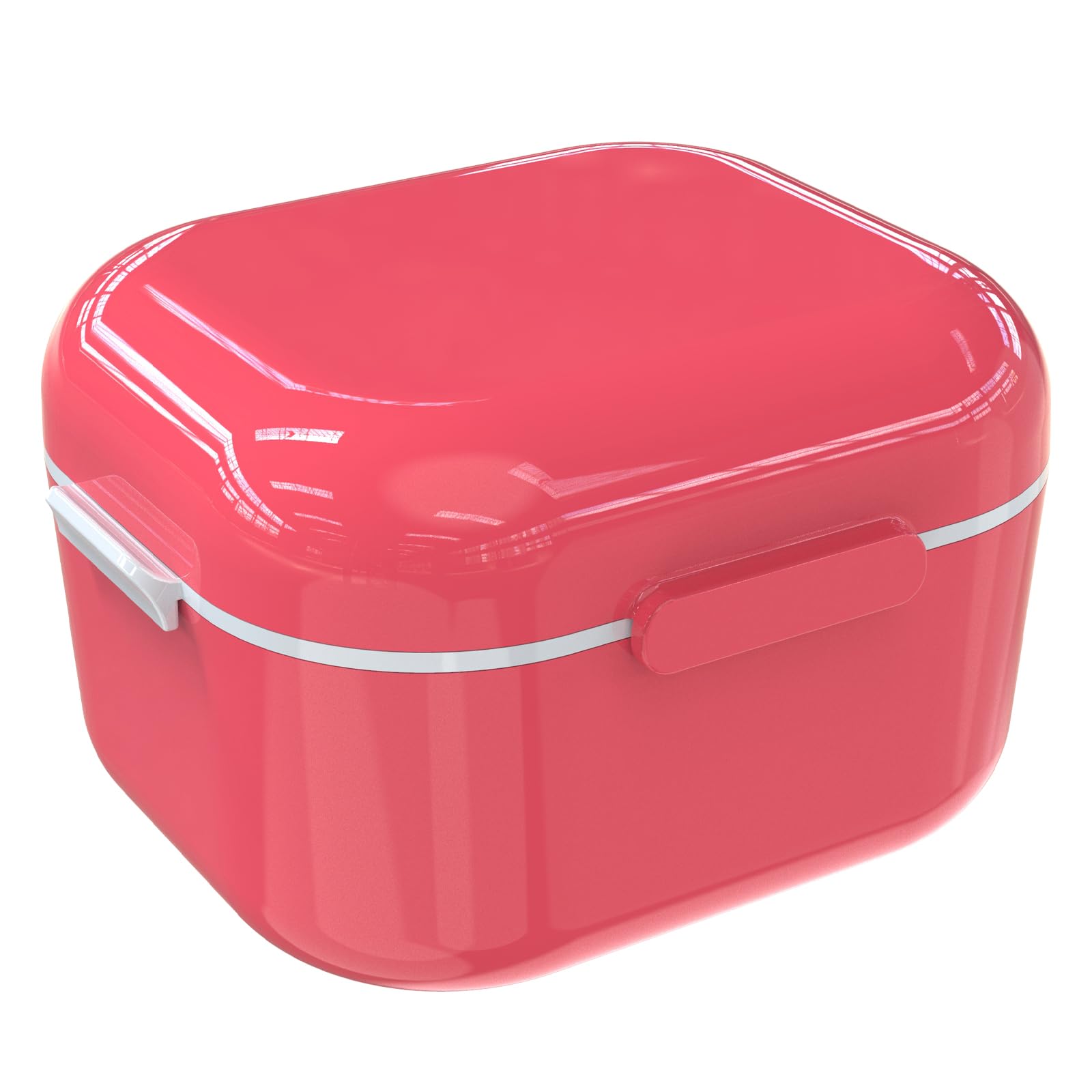 ZIZNBADenture Bath Retainer Case,Portable Soaking Denture Box, Denture Bath Case with Strainer, for Dentures and Braces (2 PACK)