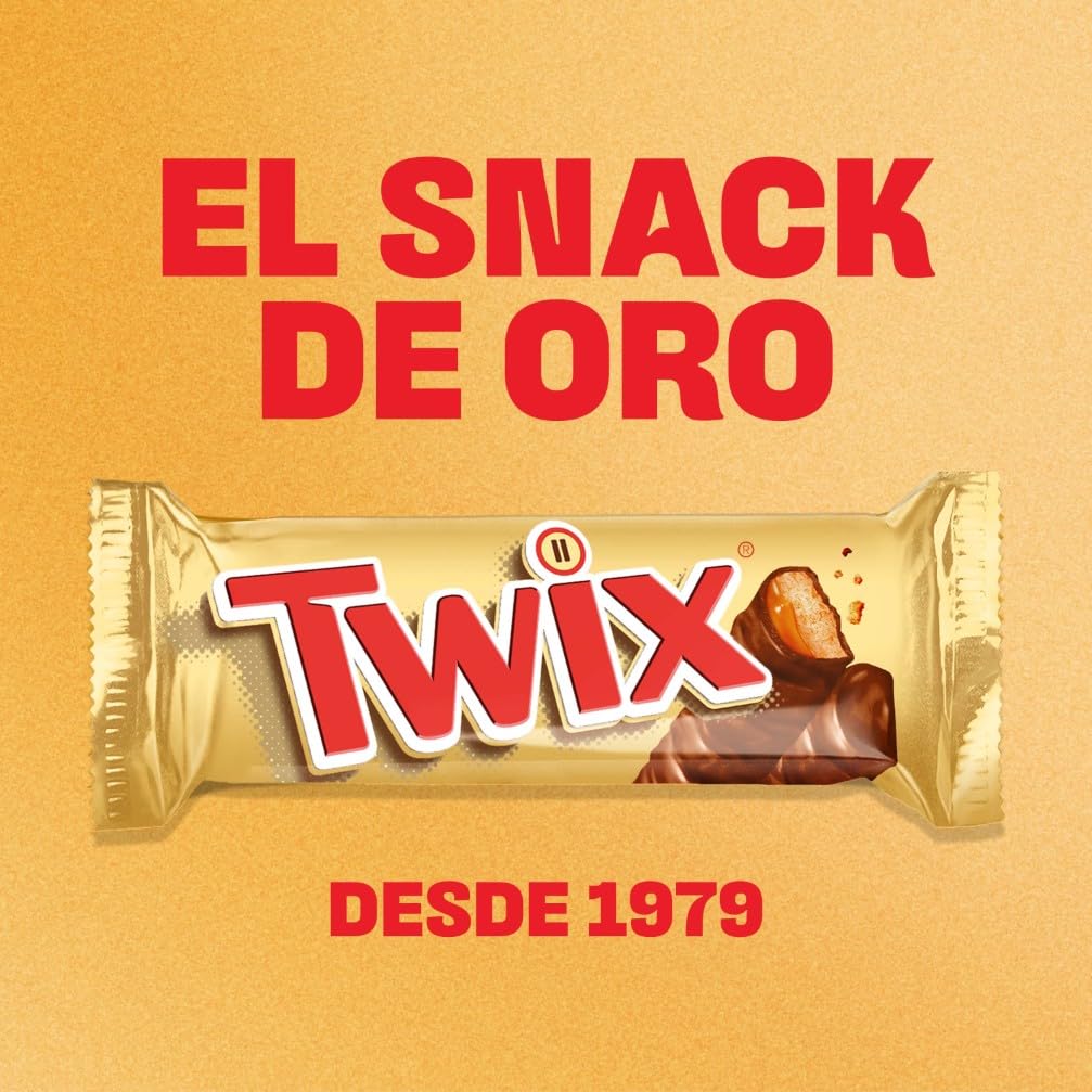 Twix, Barritas de Chocolate con Leche, Galleta y Caramelo, Pack de 5, Ideal para Calendarios de Adviento y Chocolates, 5 x 50 g