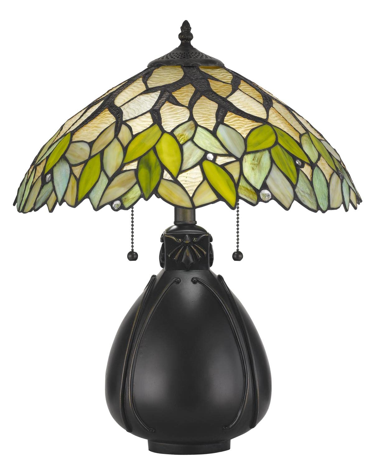 Cal Lighting Bo 2798tb Tiffany Mica Two Light Table Lamp