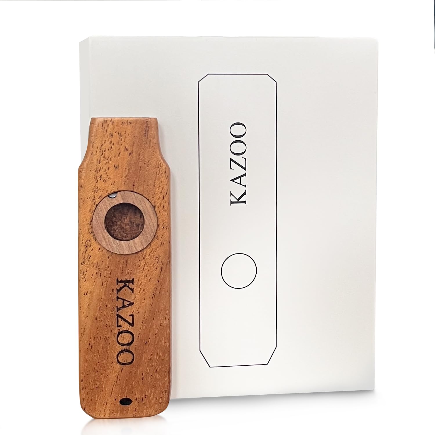 BOHHO Wooden Kazoo With Lanyards,Kazoo Flute Diaphragms And A Beautiful Gift Box-Wooden Kazoo Gift