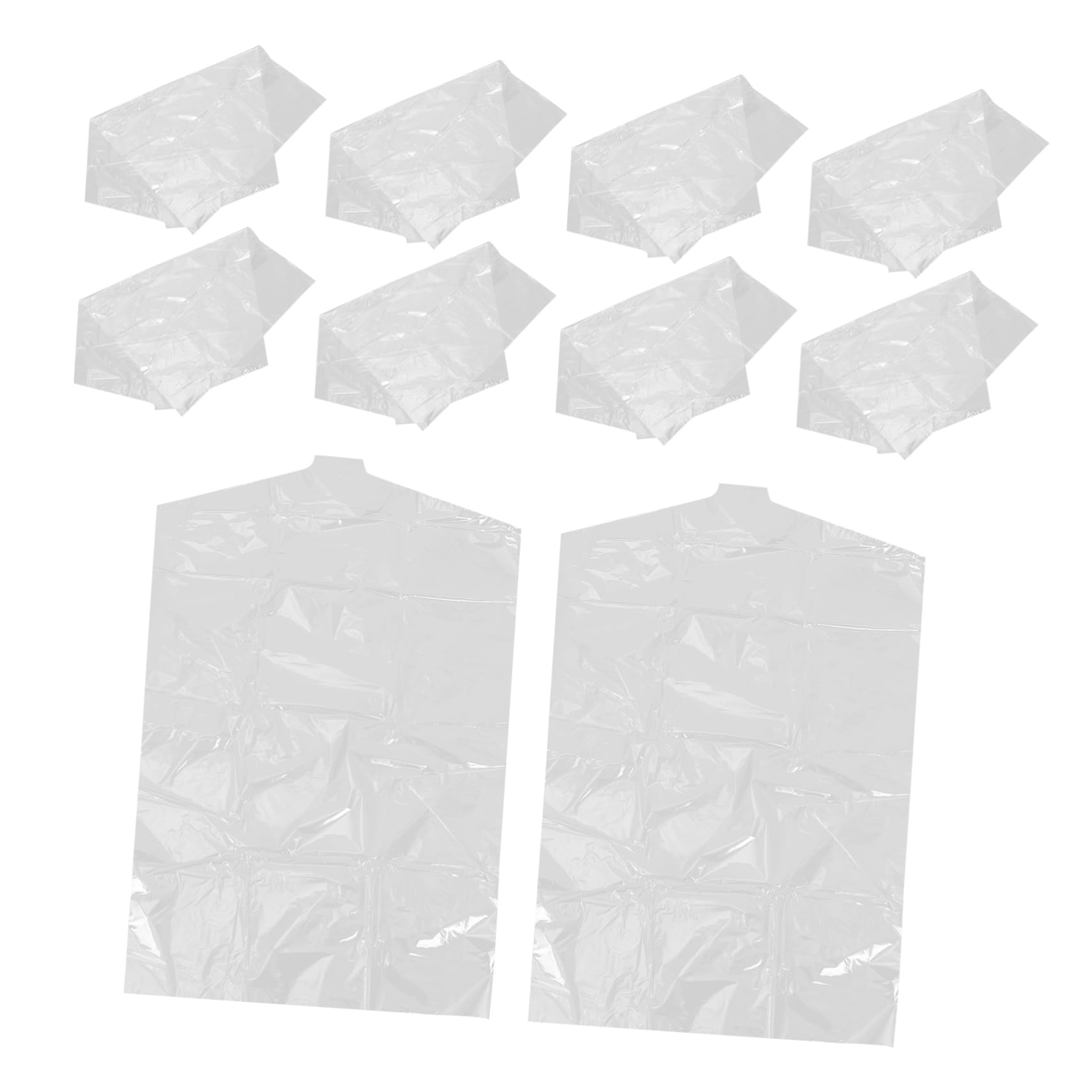 Happyyami 30pcs Transparent Dust Covers for Closet Storage Lightweight Garment Bags for Suits Dresses and Coats Clear Clothes Protector for Travel and Home Organization