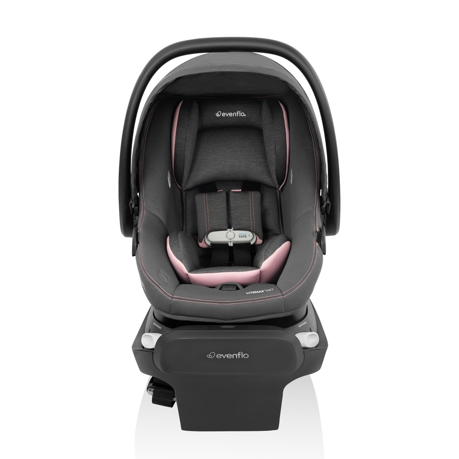 Amazon.com : Evenflo Revolve180 LiteMax NXT Rotating Rear-Facing  Lightweight Preemie and Infant Car Seat 3-30lbs with Green & Gentle. Easy  Install with Base (Primrose Pink) : Baby