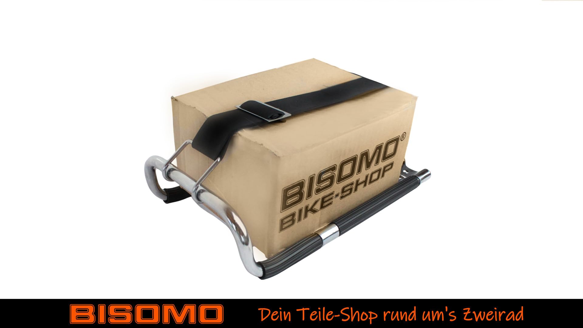 Gepäckträger Chrom/Schwarz + Gepäckträgergummi für Simson KR51 Schwalbe, SR4-1 Spatz, SR4-2 Star, SR4-3 Sperber, SR4-4 Habicht