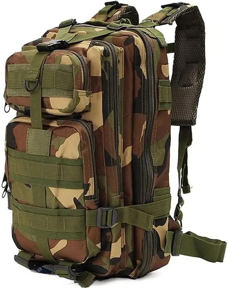 Mochila Tatica Militar Camping Trilhas Acampamento Resistente 30L Assalt (Camuflada Militar)