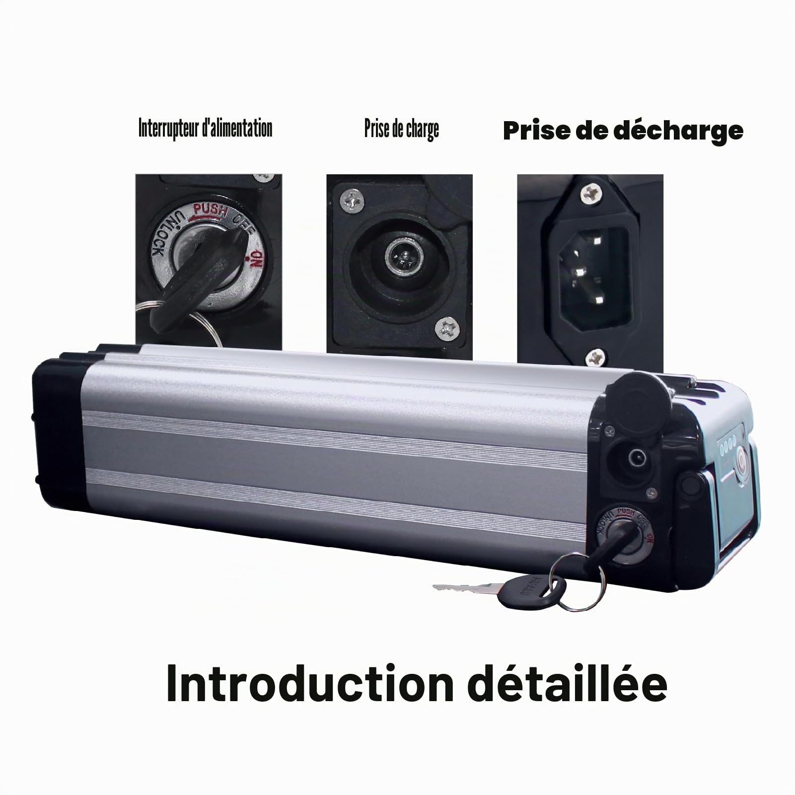 Batterie XH259-10J 24 V 12 Ah pour vélo électrique Phylion Zhenlong/ZL07010-F Trio MiFa Rex