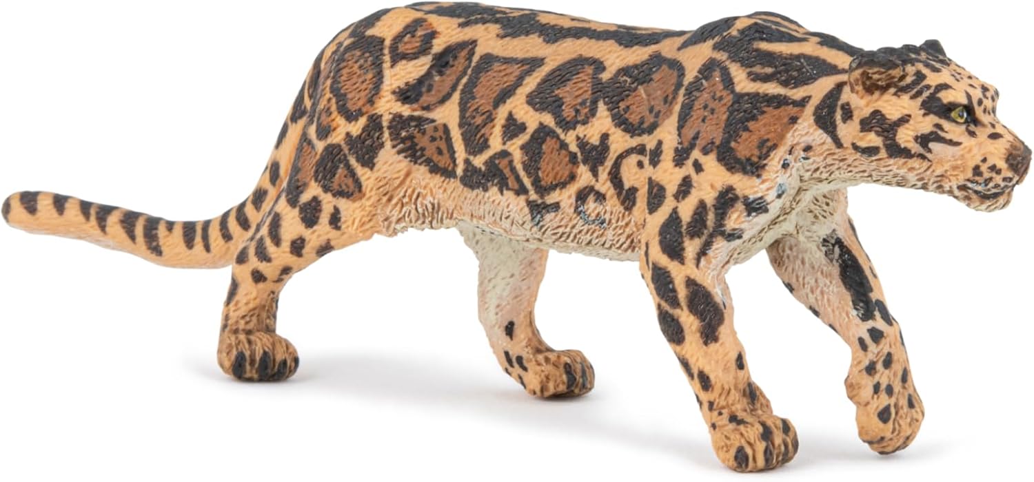 PAPO - Realistic Clouded Panther Figure - Ages 3+ - Wild Life Collection - Educational Play Wild Feline - Gift Idea Toy for Girls and Boys