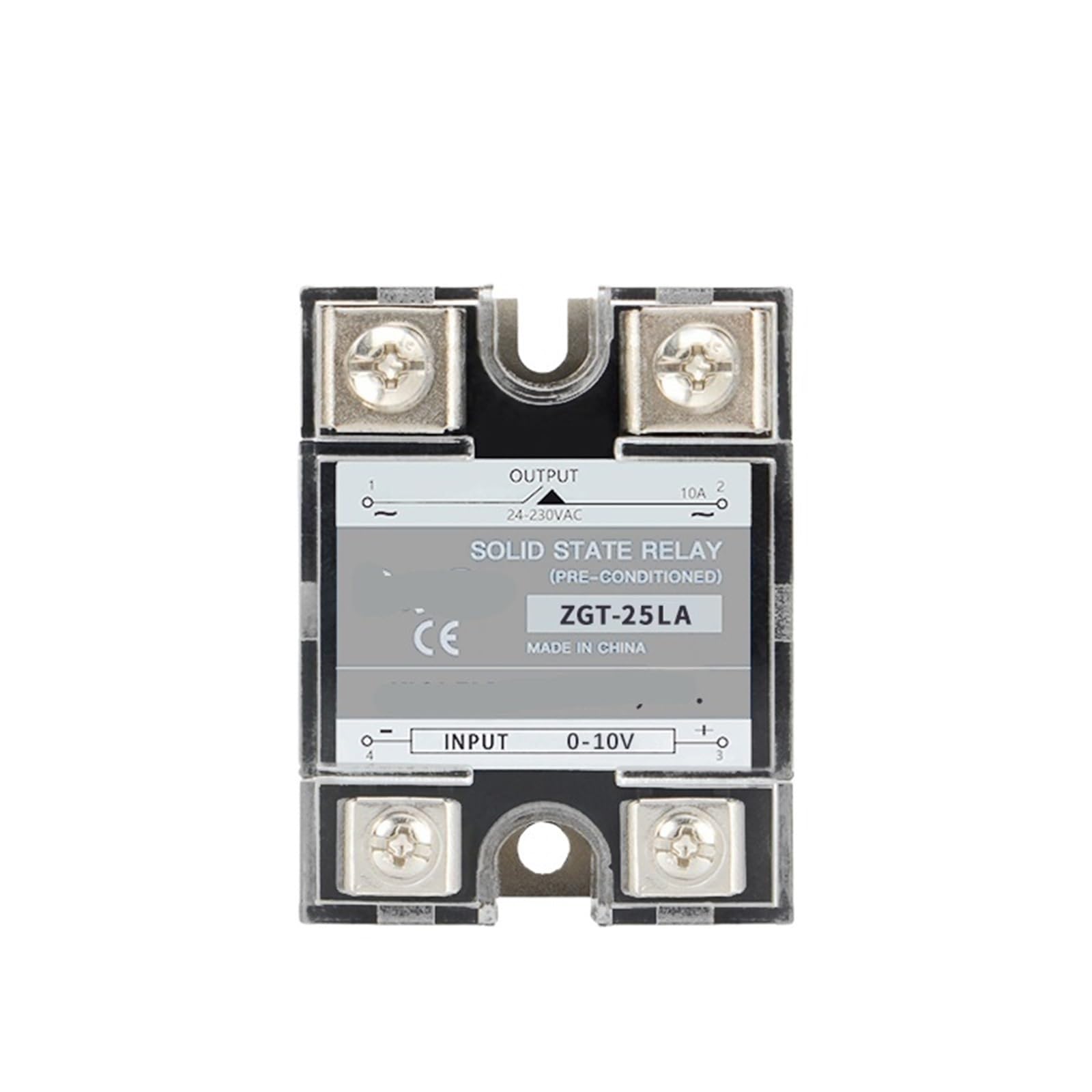 10A 25A LA Monofase Regolatore proporzionale lineare Ingresso 0-10V O 4-20mA Uscita 24-230VAC Tensione Tipo Relè a stato solido 1 pz(25LA 0-10V)