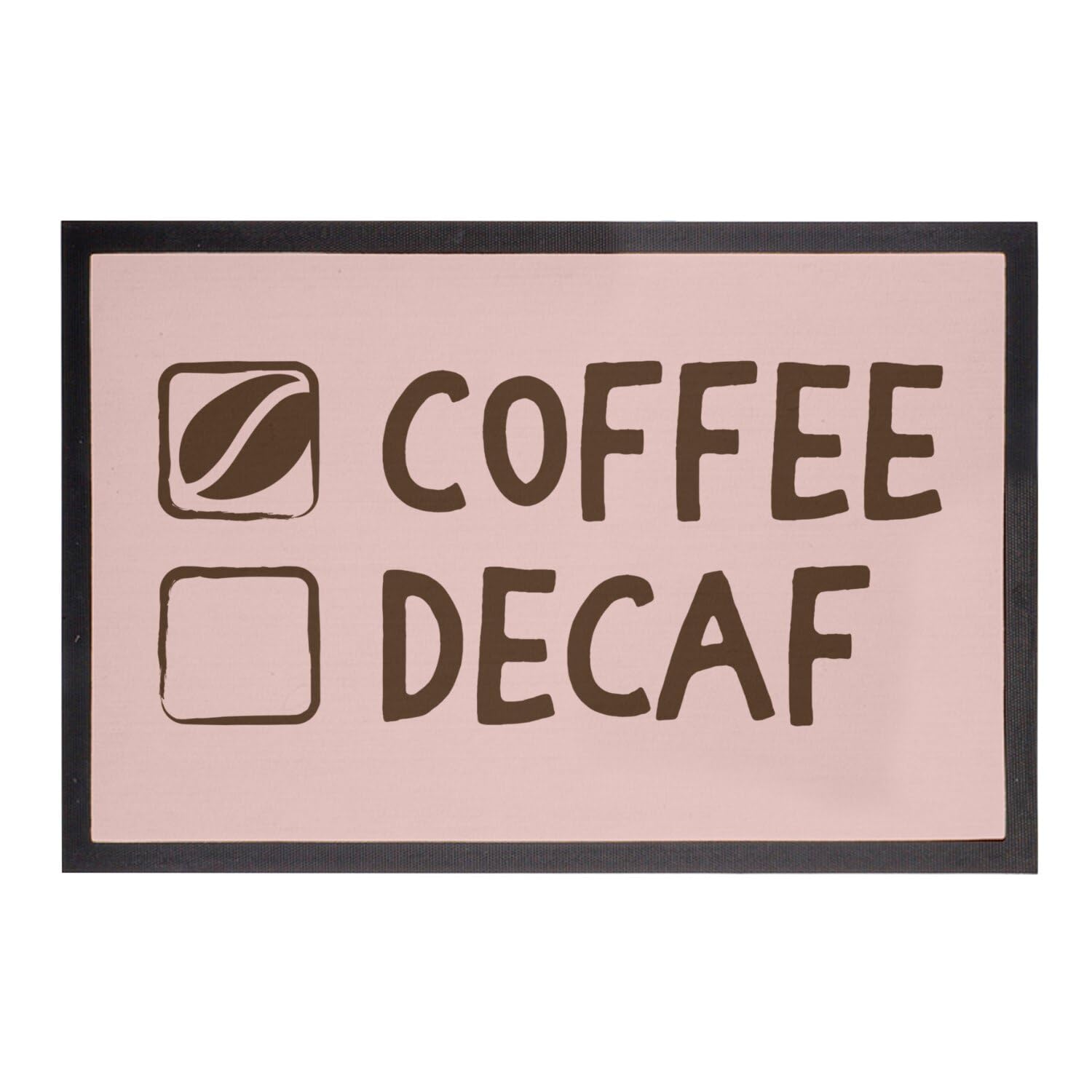 Paillasson Rose Coffee Yes idée cadeau originale tapis pour amateur de café 75x50