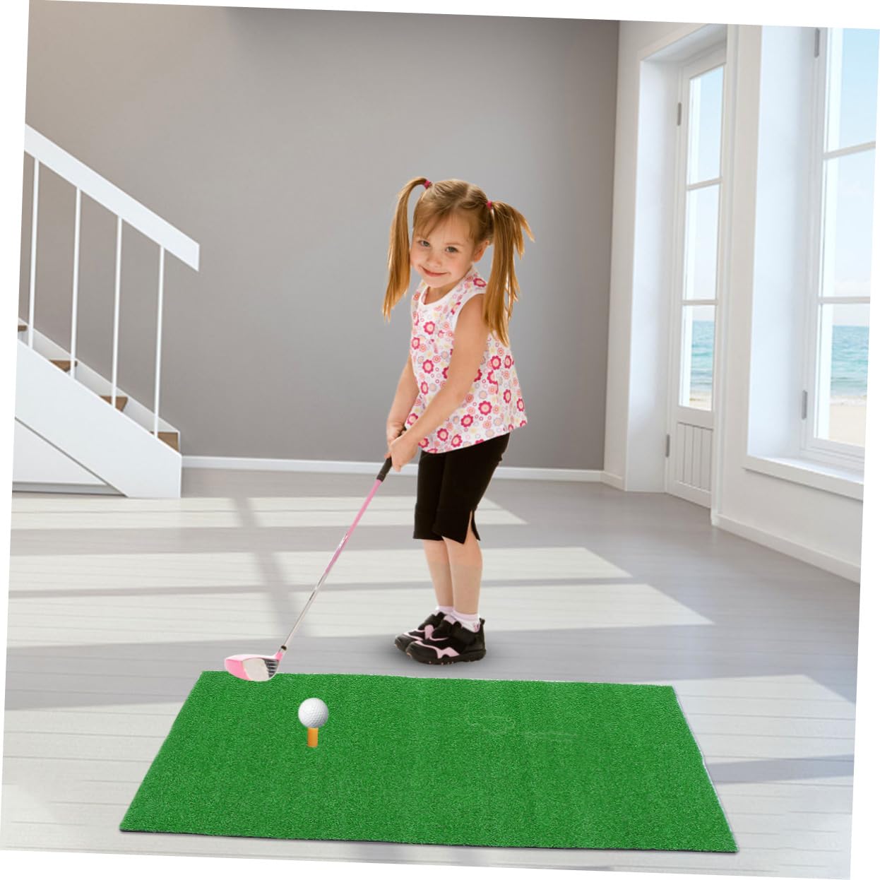 Yardwe Golf Schlagmatte 50x80cm, Grün, Pp Gras, Übungsmatte