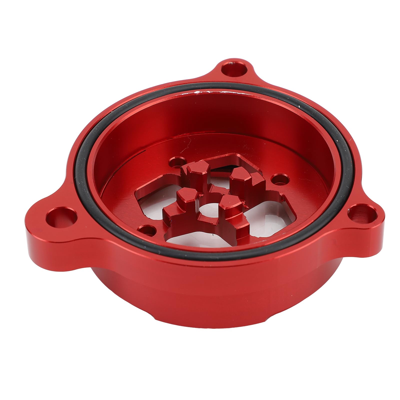 Coperchio filtro olio Torvex, tappo filtro motore trasparente e protezione protettiva compatibile con alloggiamento in alluminio CNC 700 700R (Red)