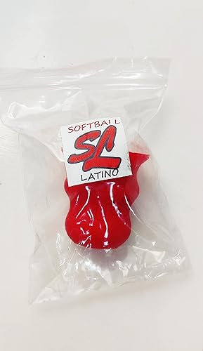 Miniatura 5 de Softbal Latino Bat Grip Knob (RED) Goma de agarre para bates de béisbol y softbol