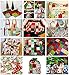 MSCFTFB 10 Pieces Christmas Cotton Fabric Bundles Sewing Square Patchwork Precut Fabric Scraps for DIY Christmas Stocking Tree Wreath Doll Dress Apron Quilt Coaster