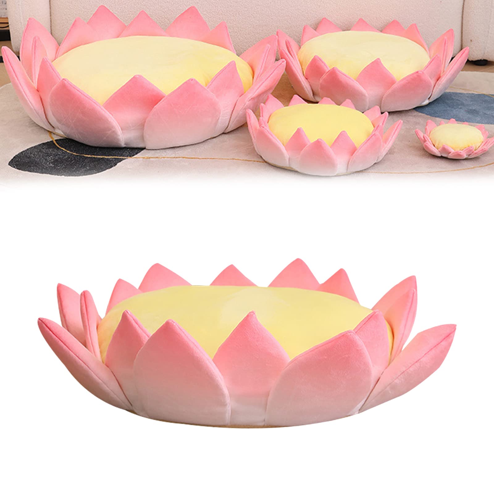 Amazon.co.jp: 3D 幸運 蓮の花 クッション 蓮の玉座 ヨガ 瞑想 蓮の形