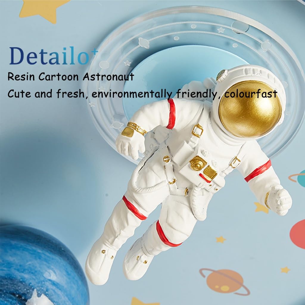 Deckenlampe Innen Cartoon Restaurantlampe LED Dimmbare Deckenleuchte Kinderzimmerlampe Glas Planet Design Lampenschirm Schlafzimmer 3000K-6500K Babyzimmer Wohnzimmer Deko Wandlampe (Color : Bl