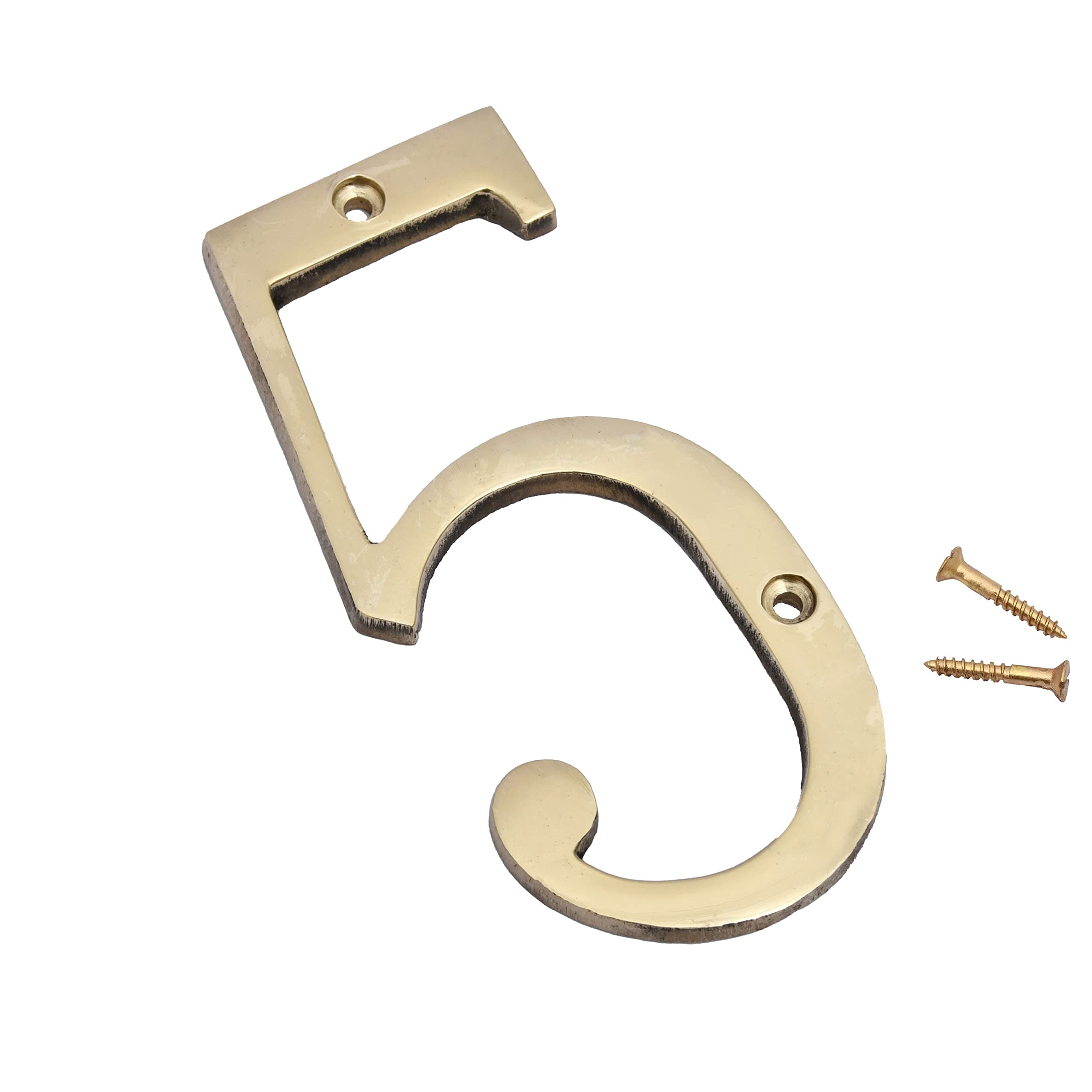 4" Brass House Hotel Door Number Plaque Sticky Numeric Numerical Digit 0-9 [9 (Nine)] (ONE) — Amazon image 9