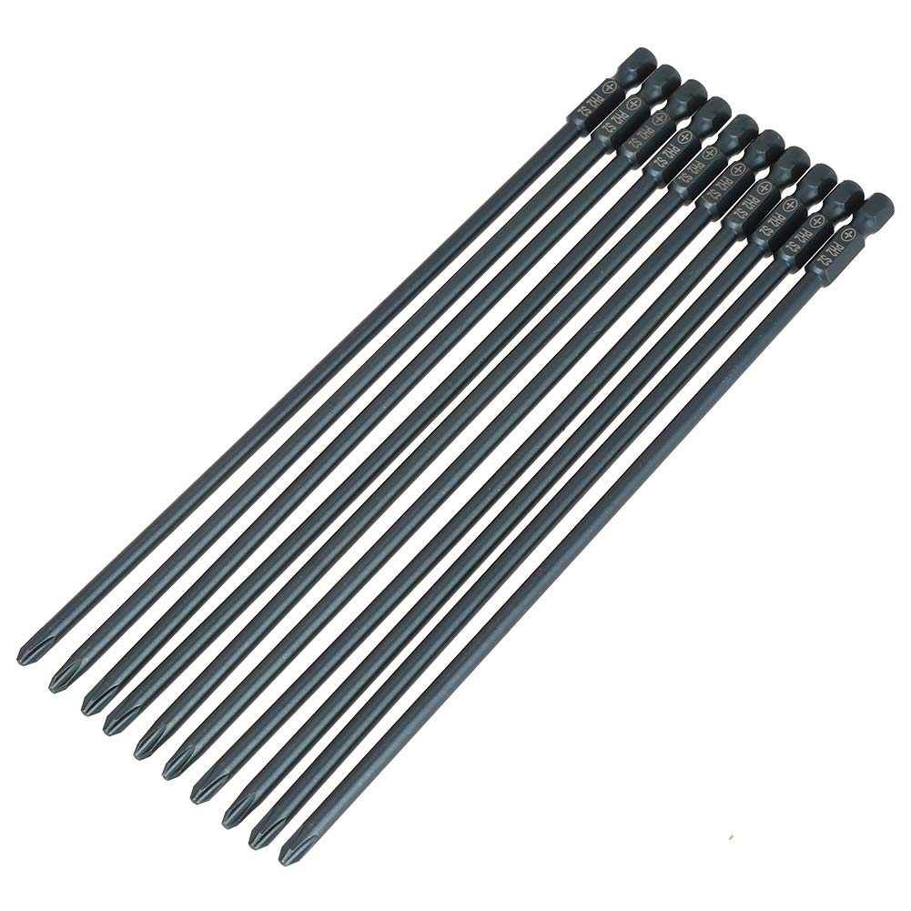 4 Punte Cacciavite Magnetiche 200mm - Attacco Esagonale 1/4" - Per Utensili Elettrici - Foto 2