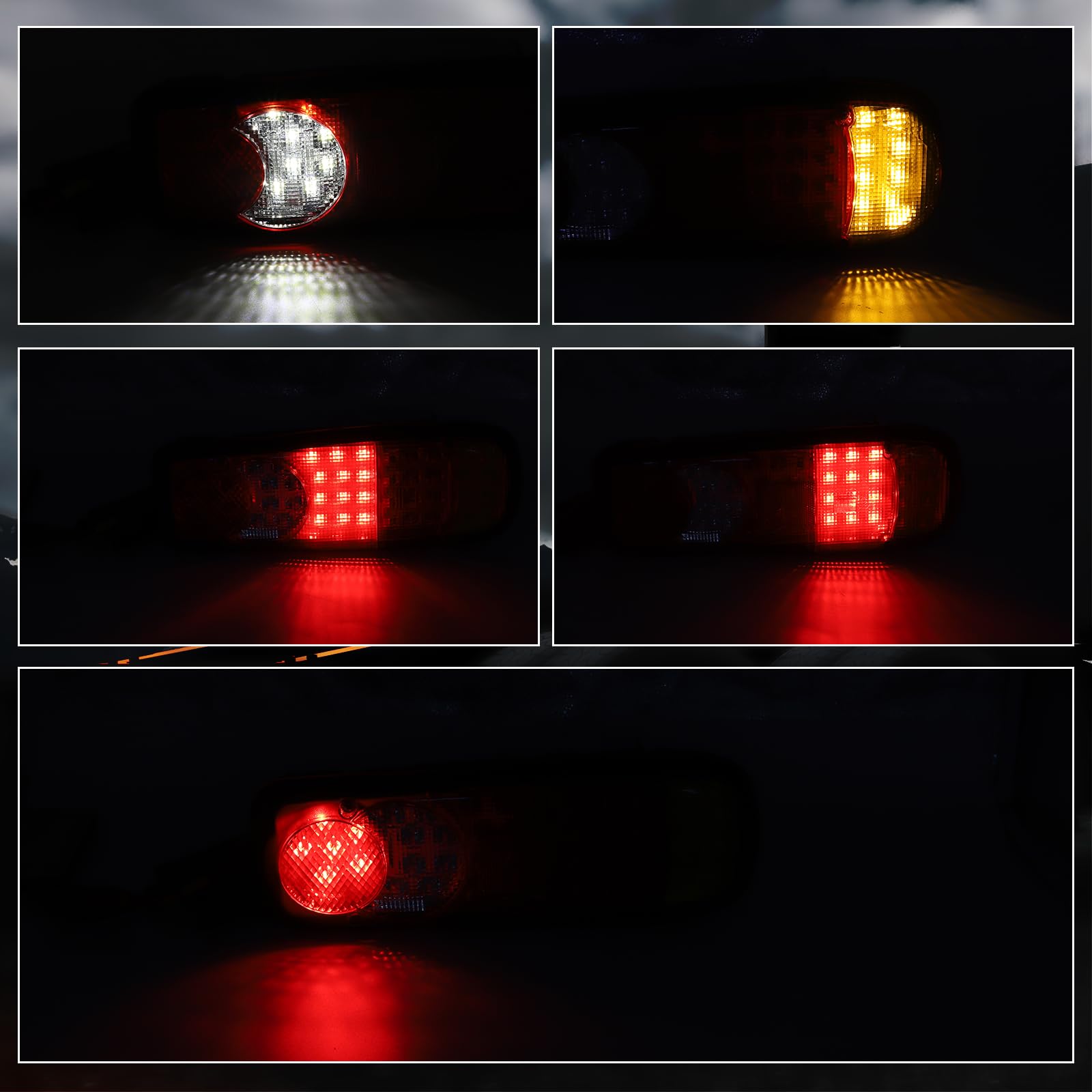 Set 2 Luci Posteriori LED Per Rimorchio/Camion 24V - Freccia Sequenziale, Stop, Posizione, Retromarcia (46 LED)