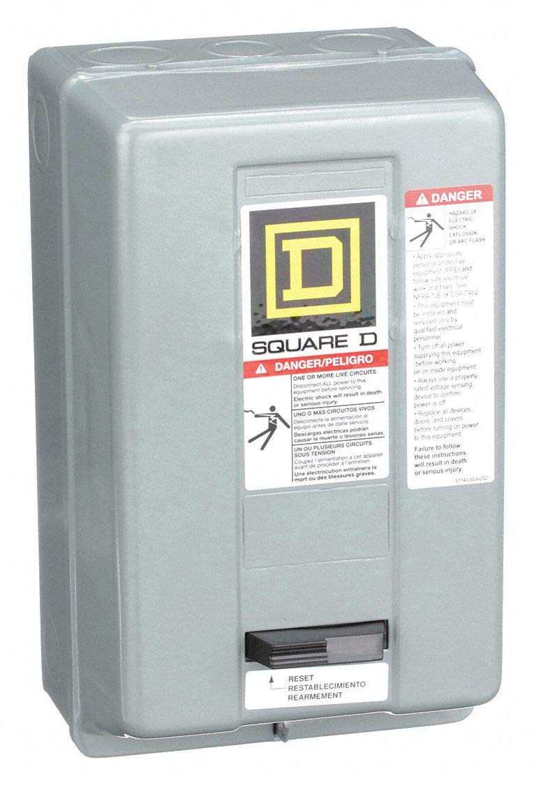 Square D Magnetic Motor Starter, 120VAC Coil Volts, NEMA Size: 0, Starter Type: NEMA