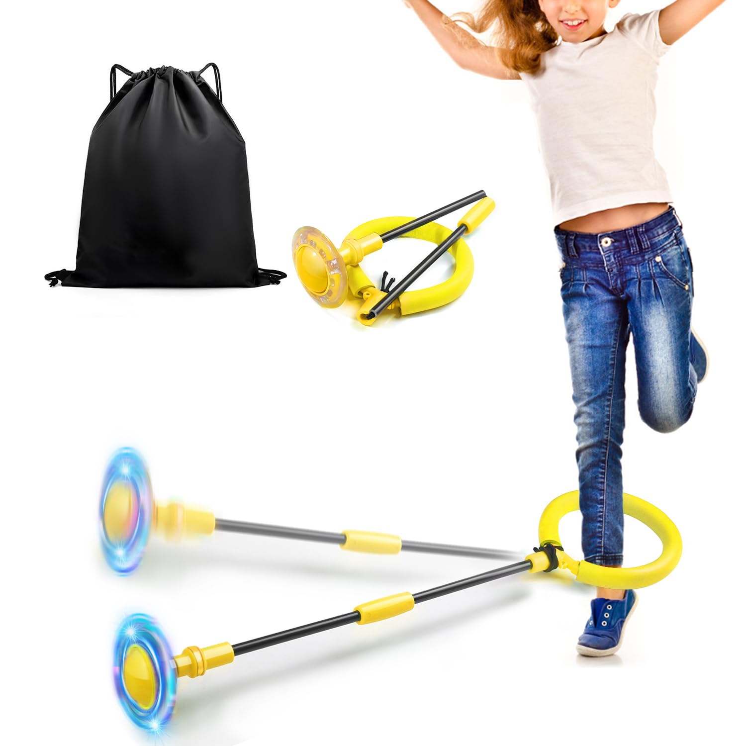 Jalunth Springring - Toupie à pied Swing Wheel - Pour l'extérieur, le jardin, la plage, l'extérieur - Clignotant - Pour enfants, adultes, garçons Jalunth Springring - Toupie à pied Swing Wheel - Pour l'extérieur, le jardin, la plage, l'extérieur - Clignotant - Pour enfants, adultes, garçons