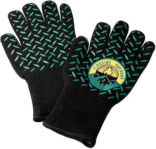Guantes Fireside resistentes al calor Resistente al fuego hasta 932 F Ideal para barbacoa o cocina (par izquierdoderecho)