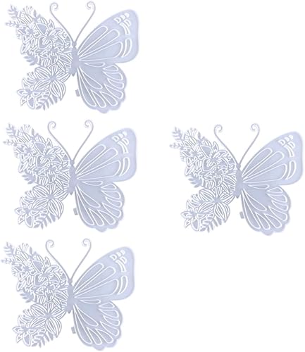 Miniatura 1 de 4 piezas de decoración de mariposa molde posavasos de silicona para pared, escultura de pared para manualidades, decoración de escritorio,