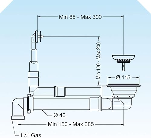 Miniatura 6 de 1745.835 Racor de drenaje de baloncesto, negro satinado