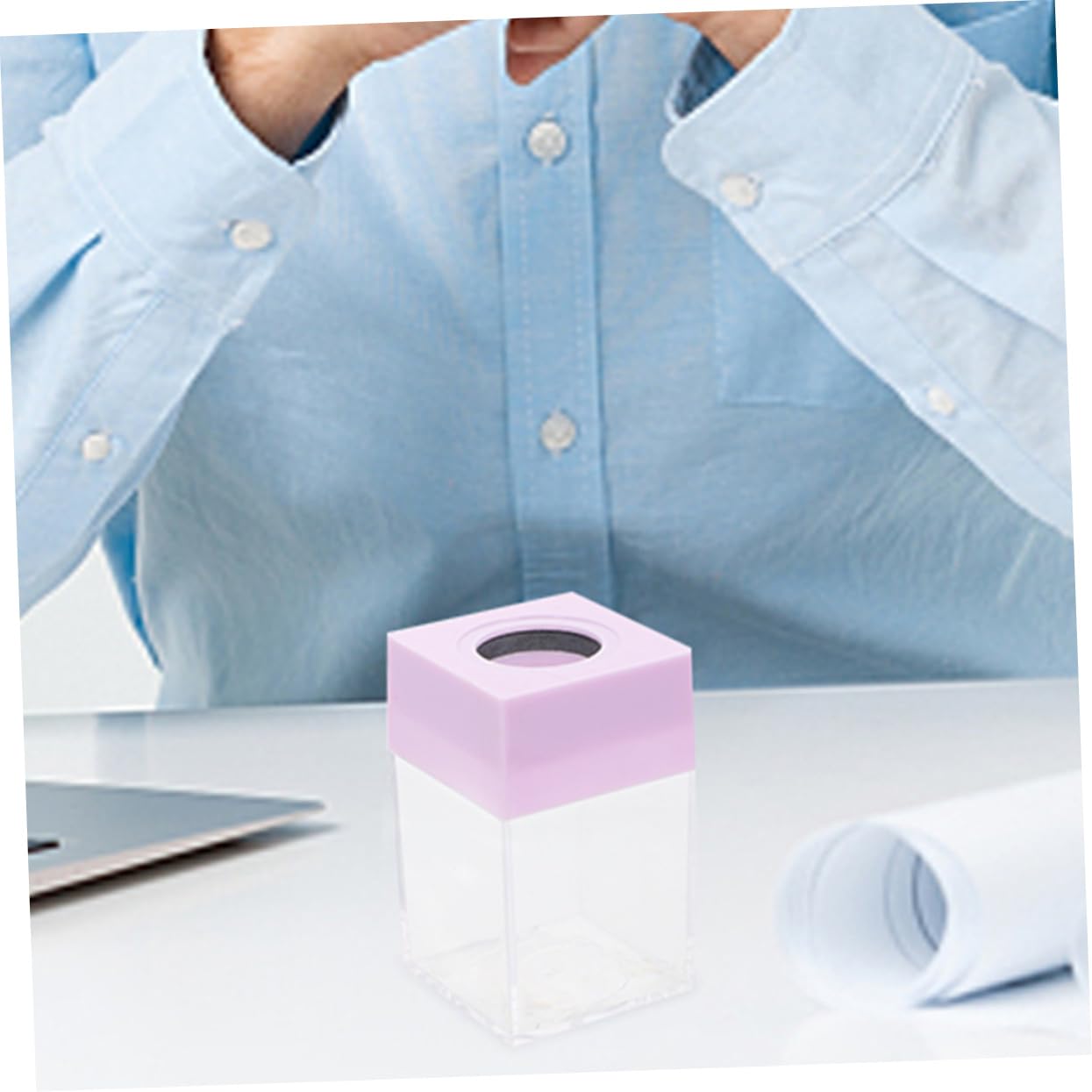 EXCEART 10stücke Magnetische Klammerspender Transparente Quadratische Aufbewahrungsbehälter Für Büroklammern Für Schreibtisch Und Kreative Organisation