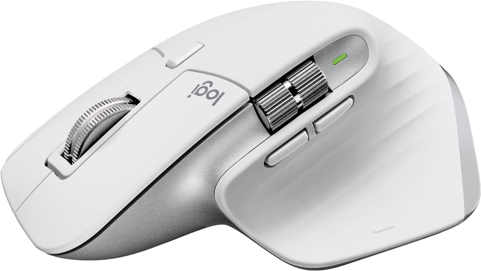 MX Master 3S - Wireless Performance Mouse with Ultra-Fast Scrolling, Ergo, 8K DPI, Track on Glass, Quiet Clicks, USB-C, Bluetooth, Windows, Linux, Chrome-Pale Grey