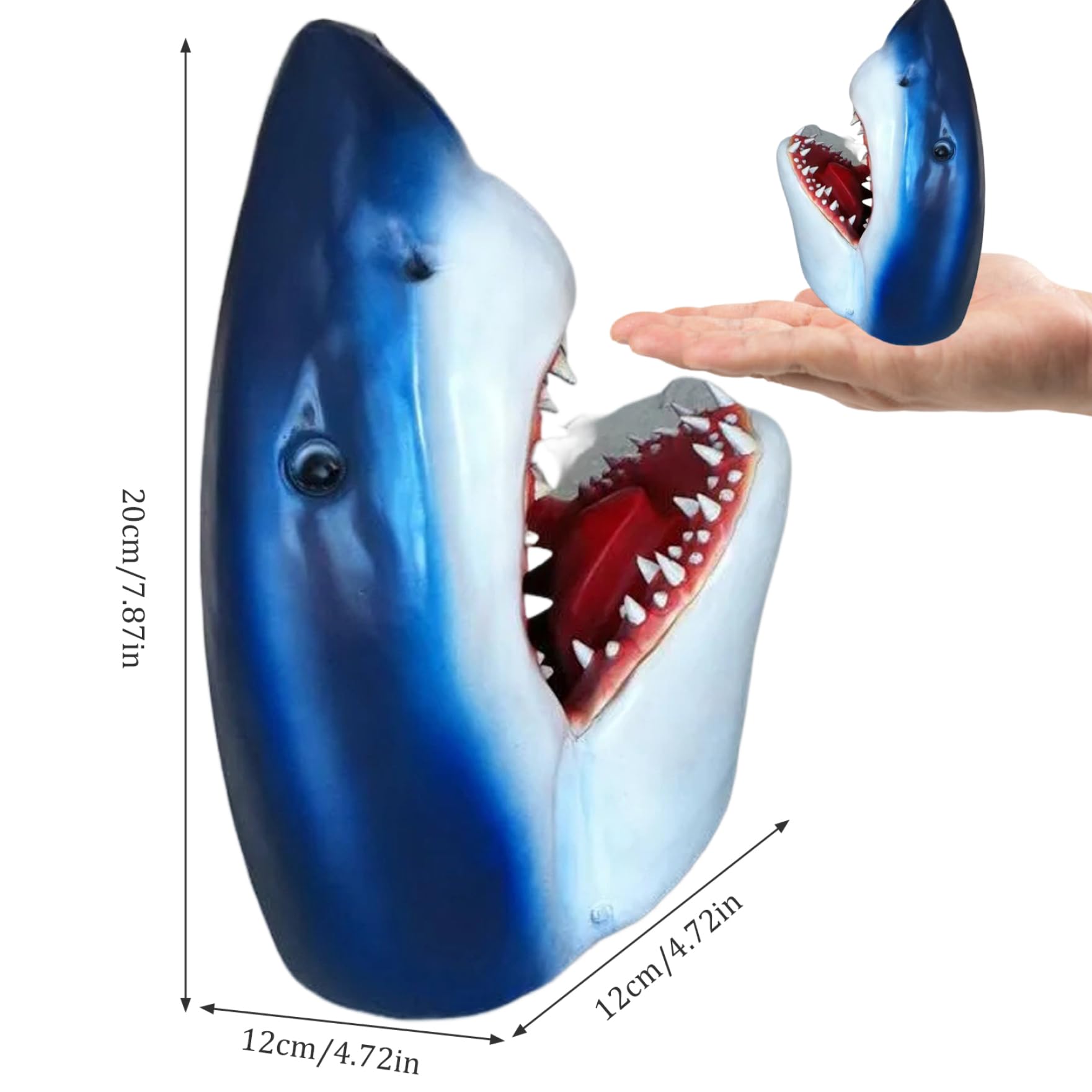✯ 極レア 高級 Baccarat サメ 魚 シャーク オブジェ 置物 ペット✯ Amazon.co.jp: Wedhapy Shark Head Garden and Wall Art Statue 樹脂製
