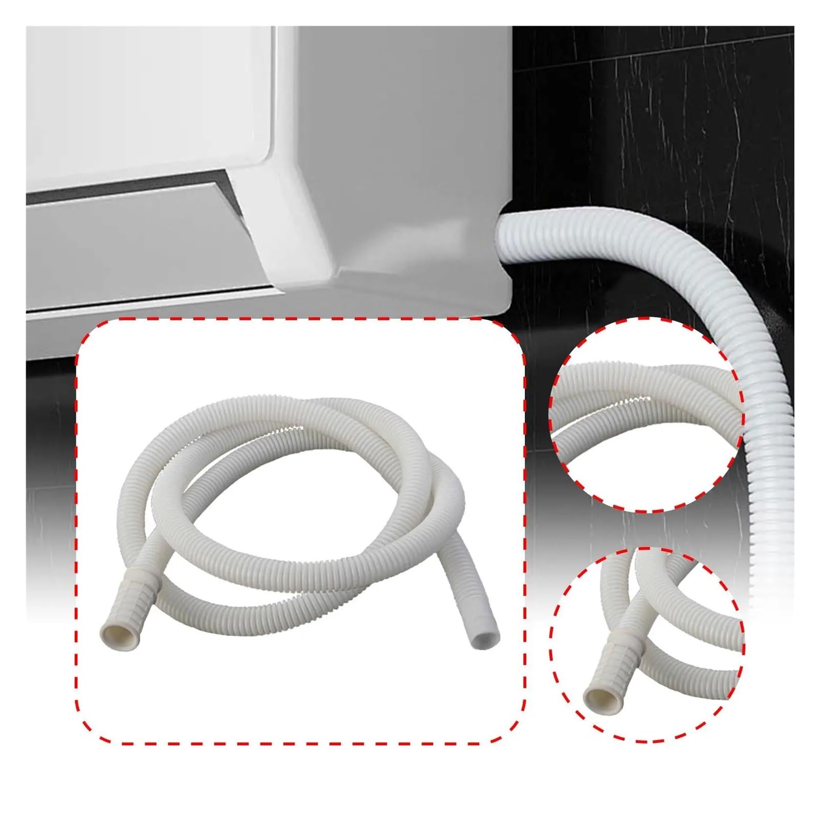 Tubo Condensa Condizionatore Multi Purpose Drain Hose | Flexible Extension Water Pipe Air Conditioning Drainage Tube for Various Places(5m)