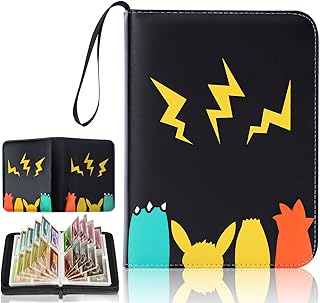 VIPITH Trading Card Binder with Sleeves, Card Binder Collect Holder Album, 400 Pockets Carrying Case Binder Album Book Folder Storage Organizer for Boys Girls