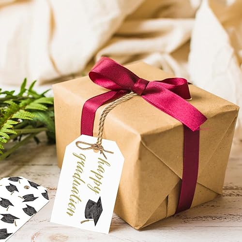 Miniatura 2 de 50 etiquetas de regalo de graduación, regalos de fiesta de graduación de felicitaciones, etiquetas de regalo para escuela secundaria o feliz