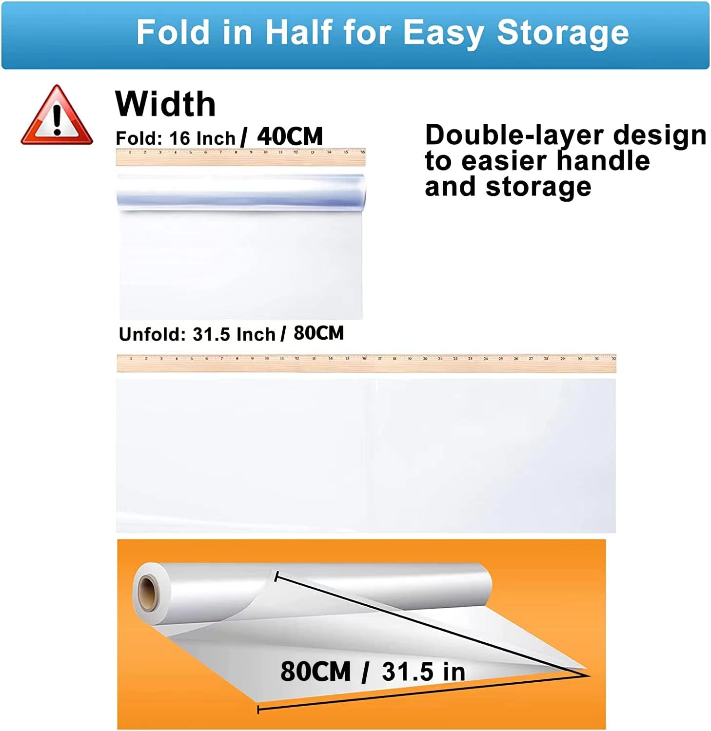 Rotolo Carta Cellophane Trasparente Per Imballaggio - 80 Cm X 30 M Per Fiori E Regali