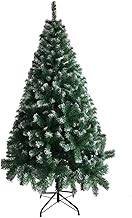 BONNLO 180 cm Artificial Christmas Tree with Snow Tip for Christmas Decoration with Metal Base, Suitable for Indoor (Living Room/Home/Shop), Durable & Easy
