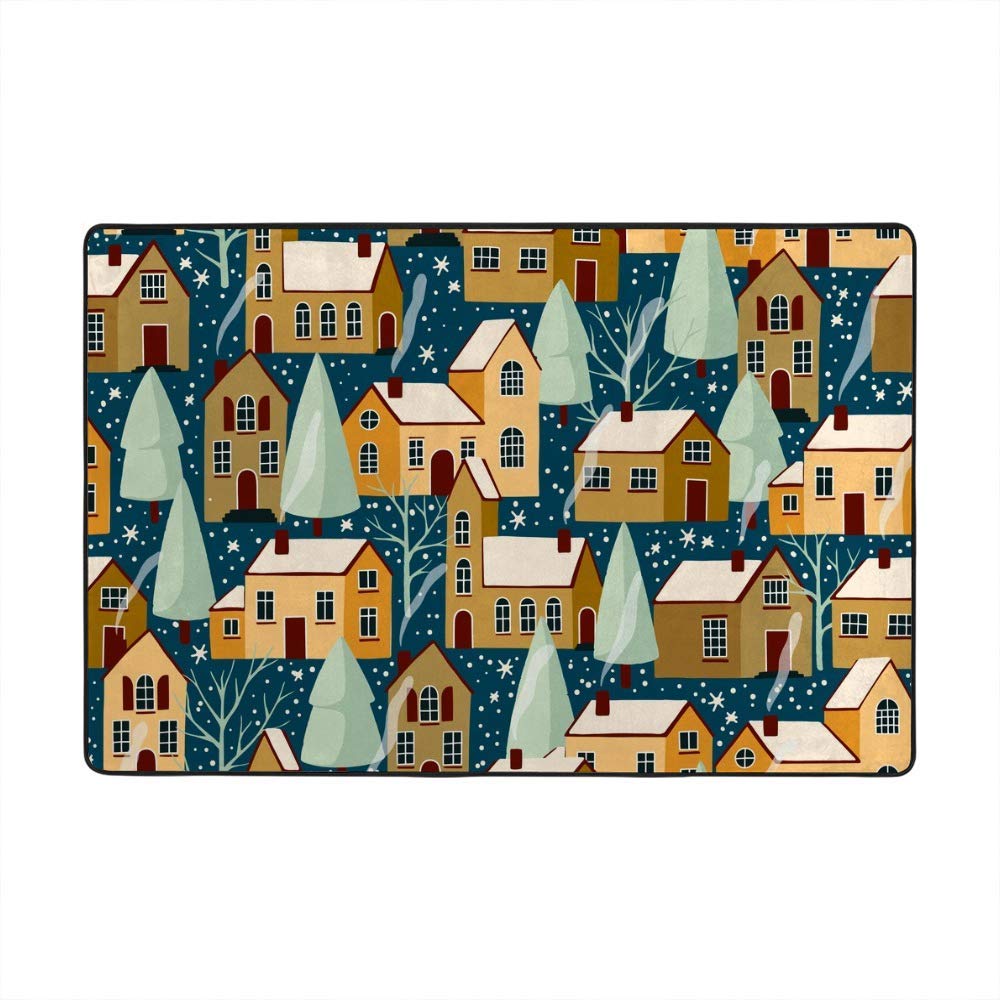 Grand tapis de sol 152x99 cm lavable et antidérapant pour salon
