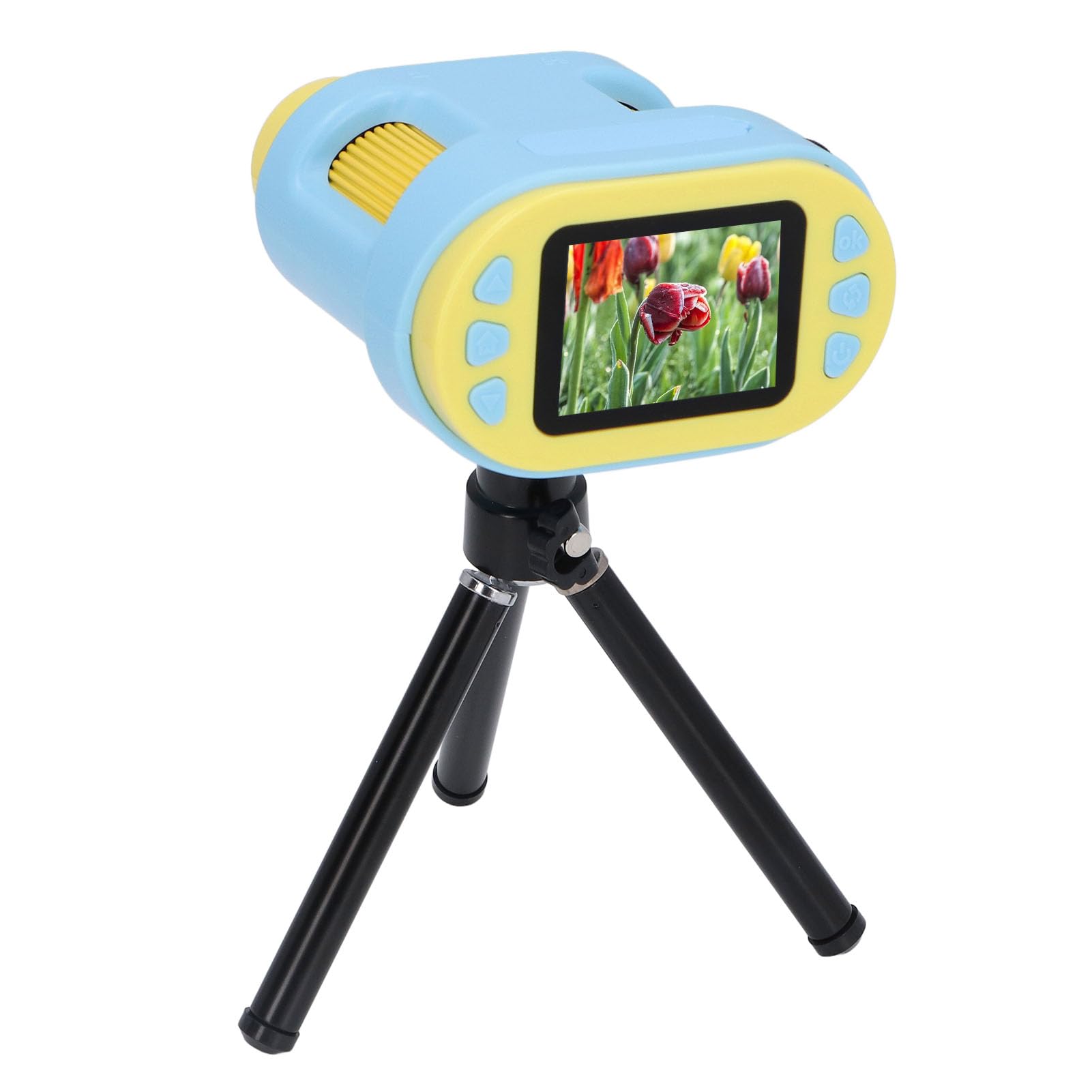 Generic Microscopio Digital Telescopio 1000X Cámara de Microscopio de Bolsillo Portátil para Niños Experimento Científico con Pantalla a Color de 2,0 Pulgadas (Blue)