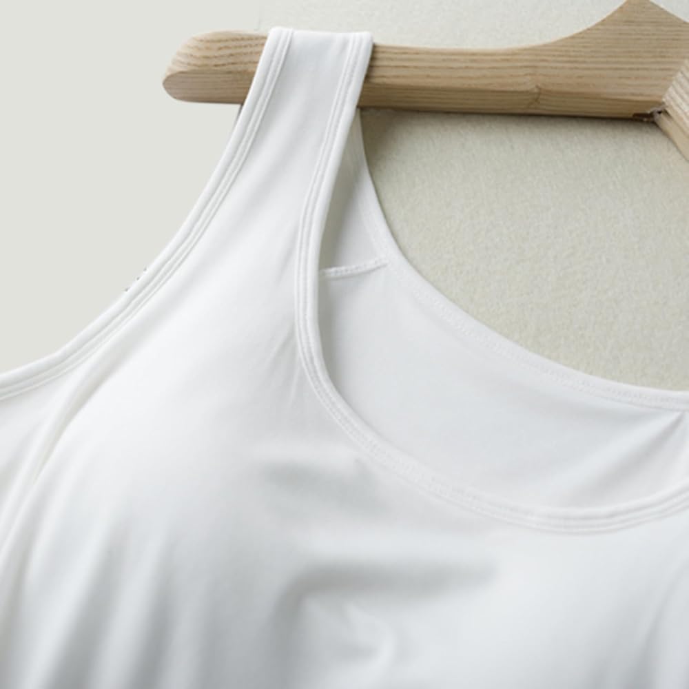 Débardeurs Pour Femmes Avec Soutien-Gorge Intégré Débardeur Rembourré Ajusté