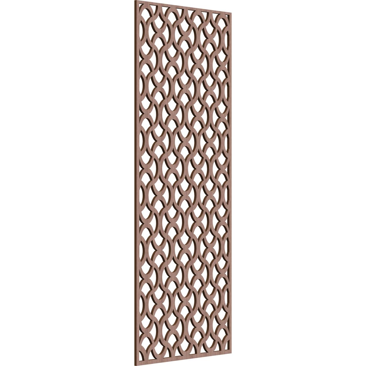 Resort Decorative Pierced Fretwork Wood Wall Panels, 23 3/8"W x 59 3/8"H x 3/8"T, Walnut