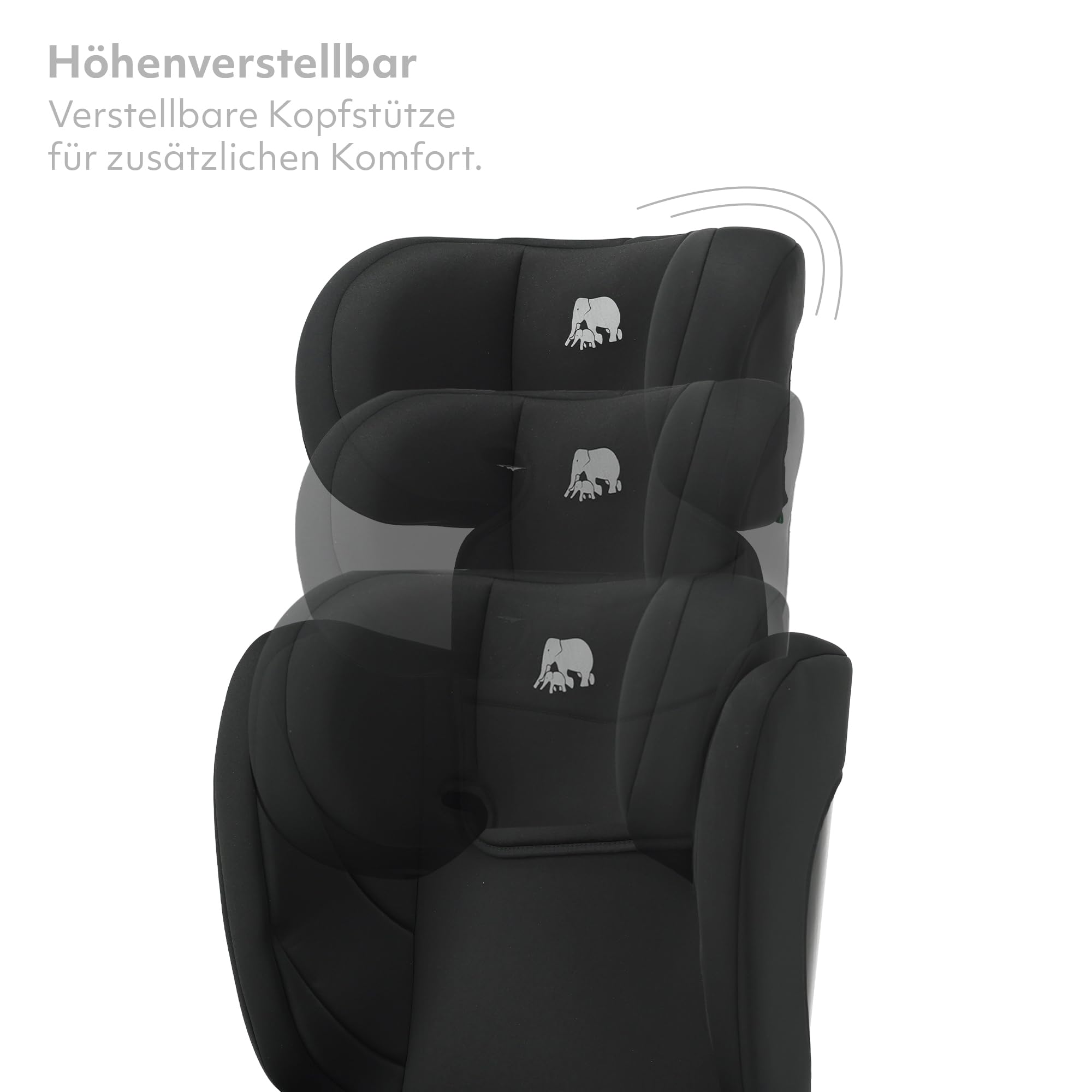 Deryan Charlie i-Size Kindersitz 100-150 cm Gruppe 1/2/3 9-36 kg 3,5-12 Jahre Autokindersitz mit Gurtbefestigung Schwarz