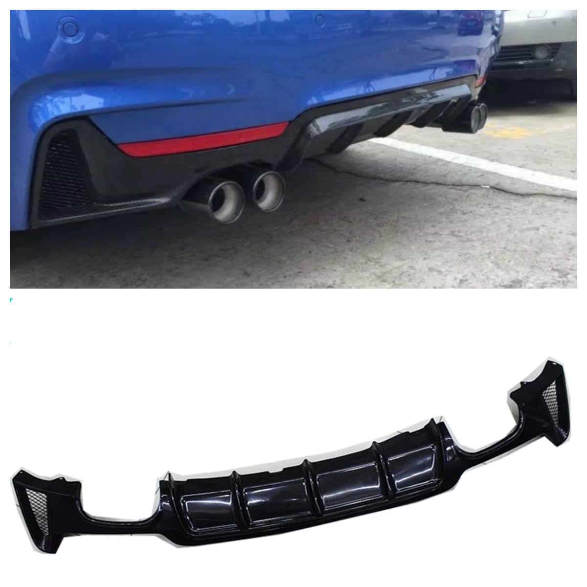 Amazon.com: Rear Bumper Diffuser For BMW F32 F33 435i M Tech Quad