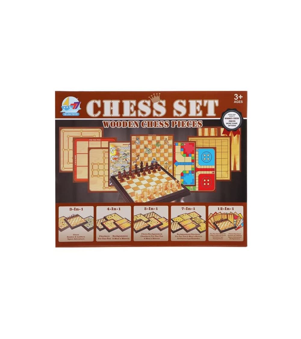 Coffret 100 Jeux De Voyage – Échecs, Dames, Jeux De Société Classiques, 1 à 8 Joueurs, Compact, Dès 8 Ans