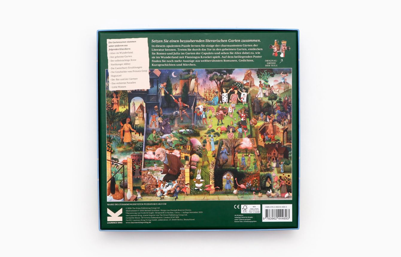 Mon Jardin littéraire Un Puzzle de 1000 pièces. Michael Kirkham
