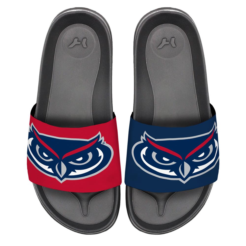 Campus Lab NCAA Unisex Adult Slides Two Tone Logo Adjustable Flip Flop Sandals Collection